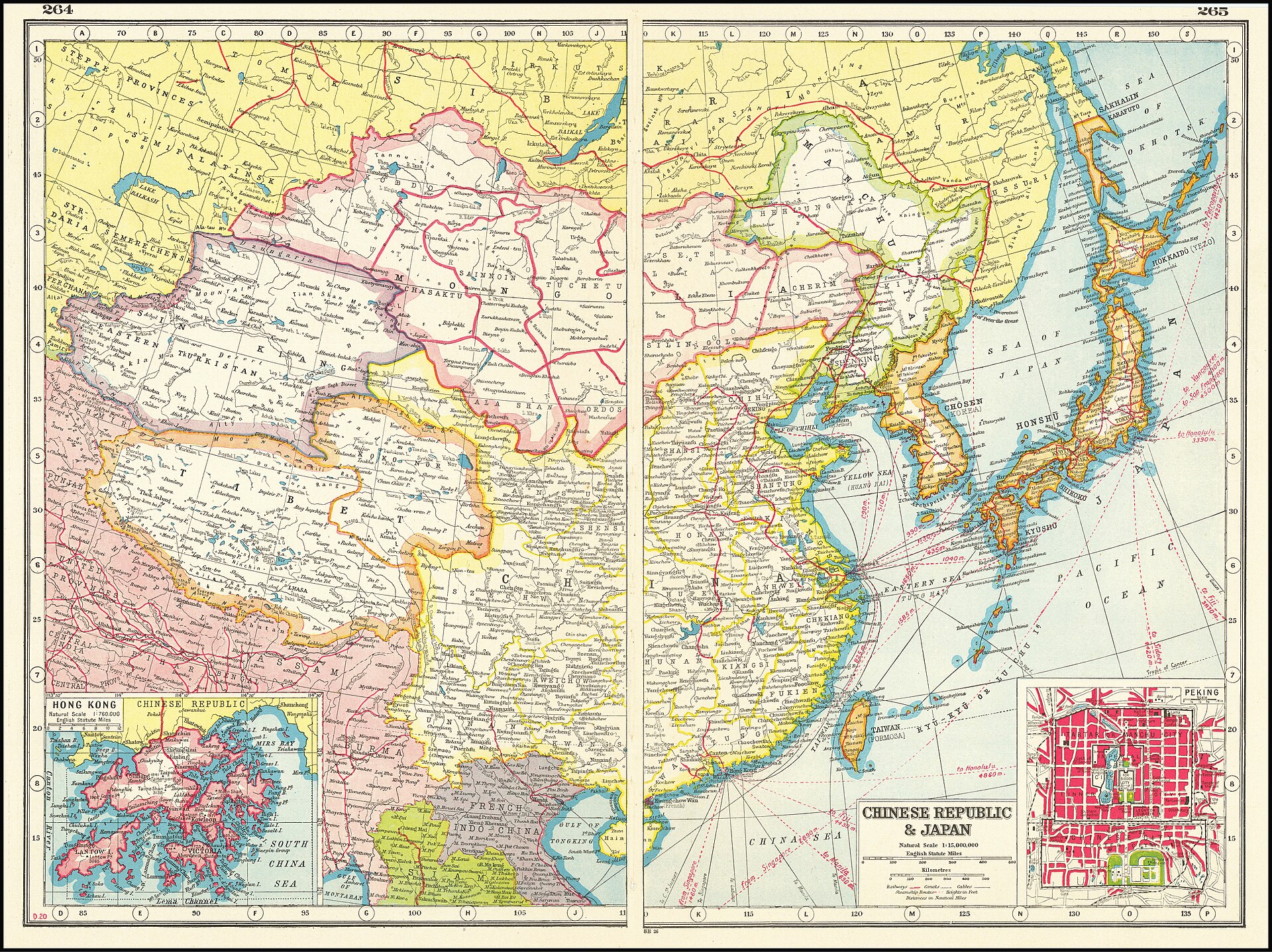 1920년 동아시아 지도
