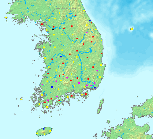 기상청 관측망 지도